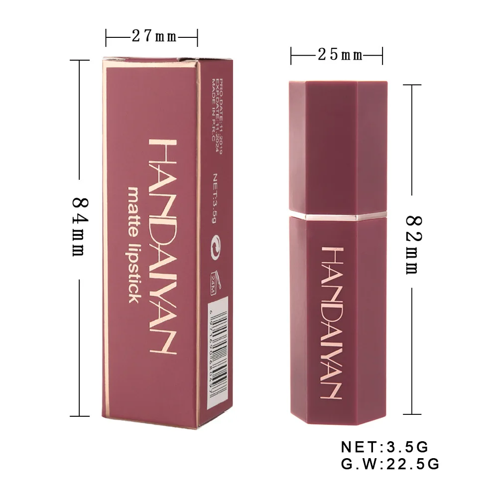
dropshipping own brand Cheap 6 hour high quality lipstick no logo low moq no label makeup matte lipstick 