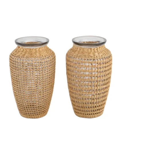 
Rattan Woven Flower Rattan Vases for Home Decorative 