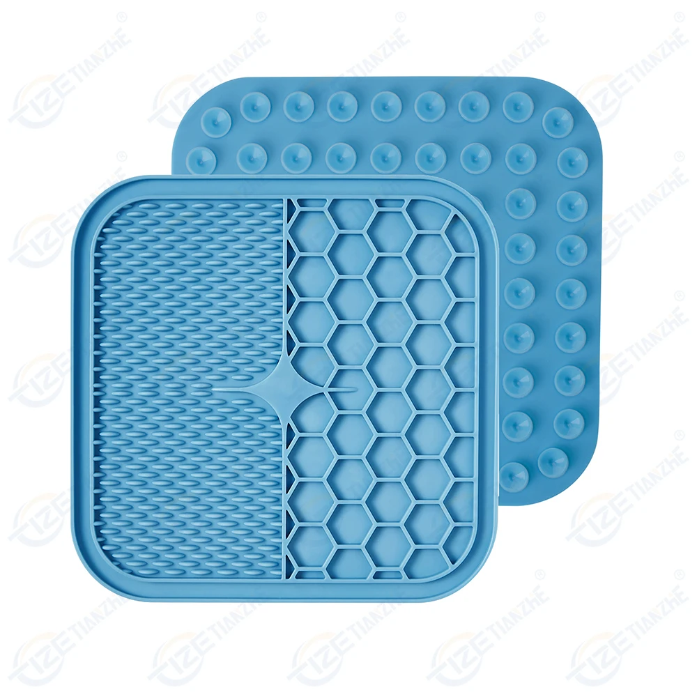 Silicone Dog Lick Mat Sucker BPA Butter Lick Pad With Strong Suction Pet Supplies Slow Feed Pad Dog Treat Dispenser Dog Lick Mat