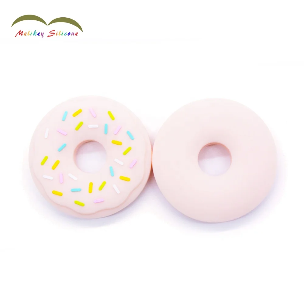 Пищевой новый силиконовый детская пустышка на цепочке с прищепкой, Прорезыватель для зубов кисточки подвесные игрушки BPA бесплатно пользовательские пончик силиконовый Прорезыватель для зубов