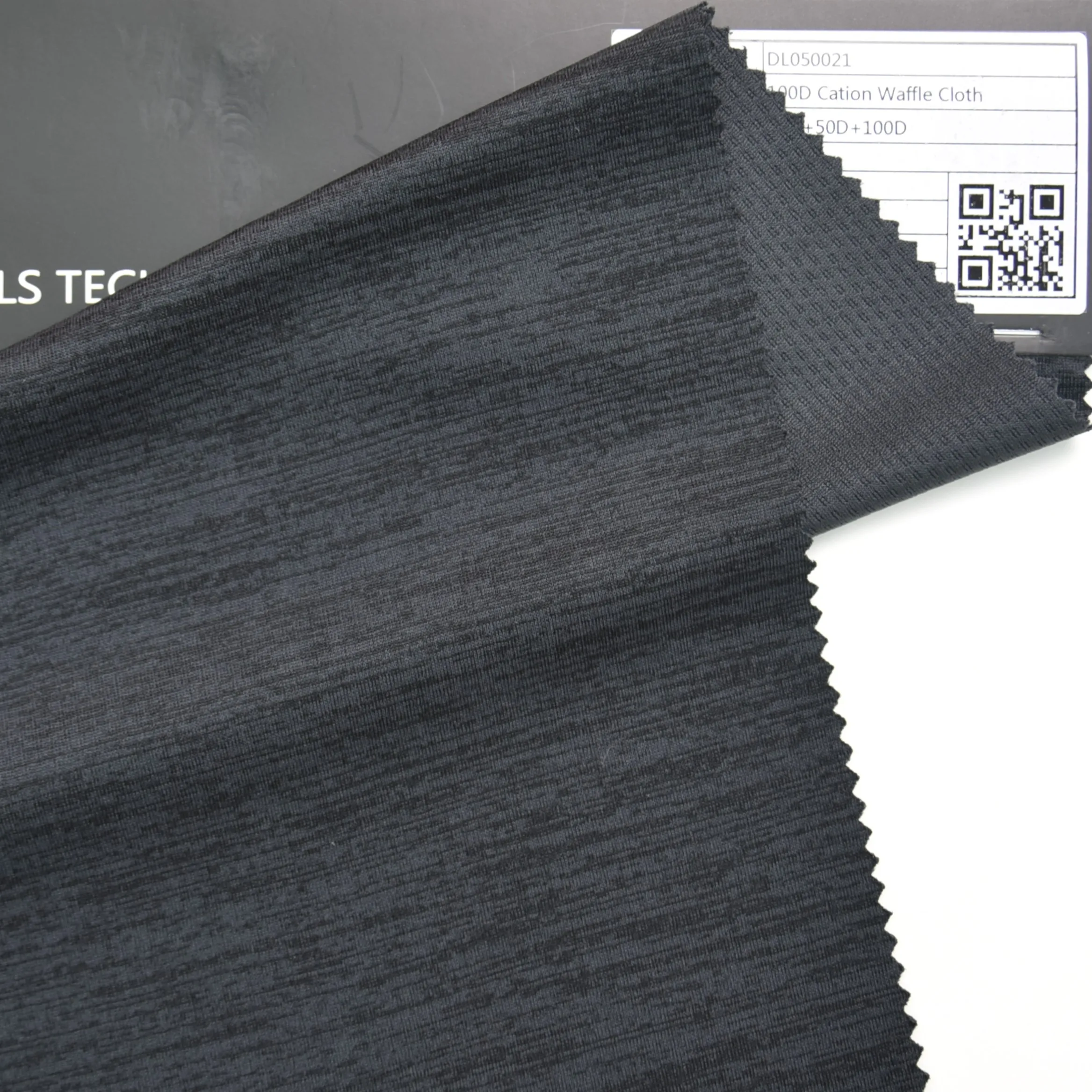 
100D Cation Waffle Cloth Fabric Yoga Fabric Cheap Price High Quality Black Dobby Knit Microfiber Fabric 100% Polyester DYE 100%P 