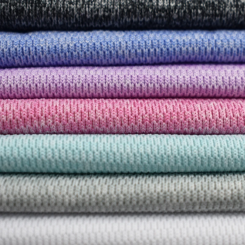 Fabric textiles wholesale Coolmax cationic bird eye mesh  fabric for t shirt