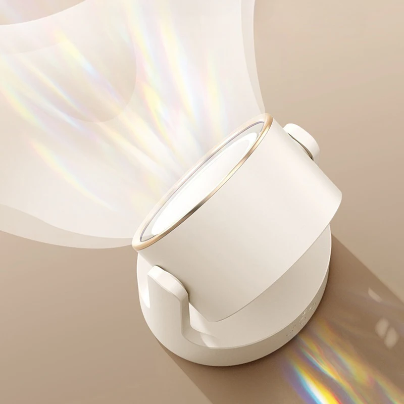 3 In 1 Small 3D Swing Head USB Charging Air Circulation Electric Desktop Desk Table Top Fan With Fill Light Mirror For Bedroom