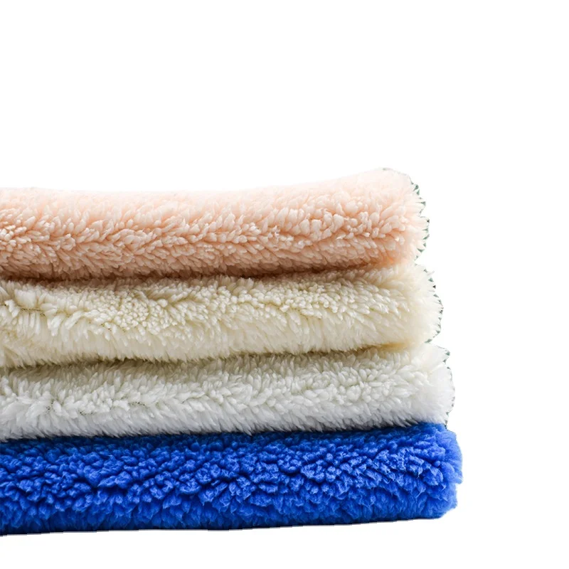 100% Polyester Soft Knitted Shu Velveteen Fleece Sherpa Fabric Blanket Plush Toy Blanket and Cloth Fabric