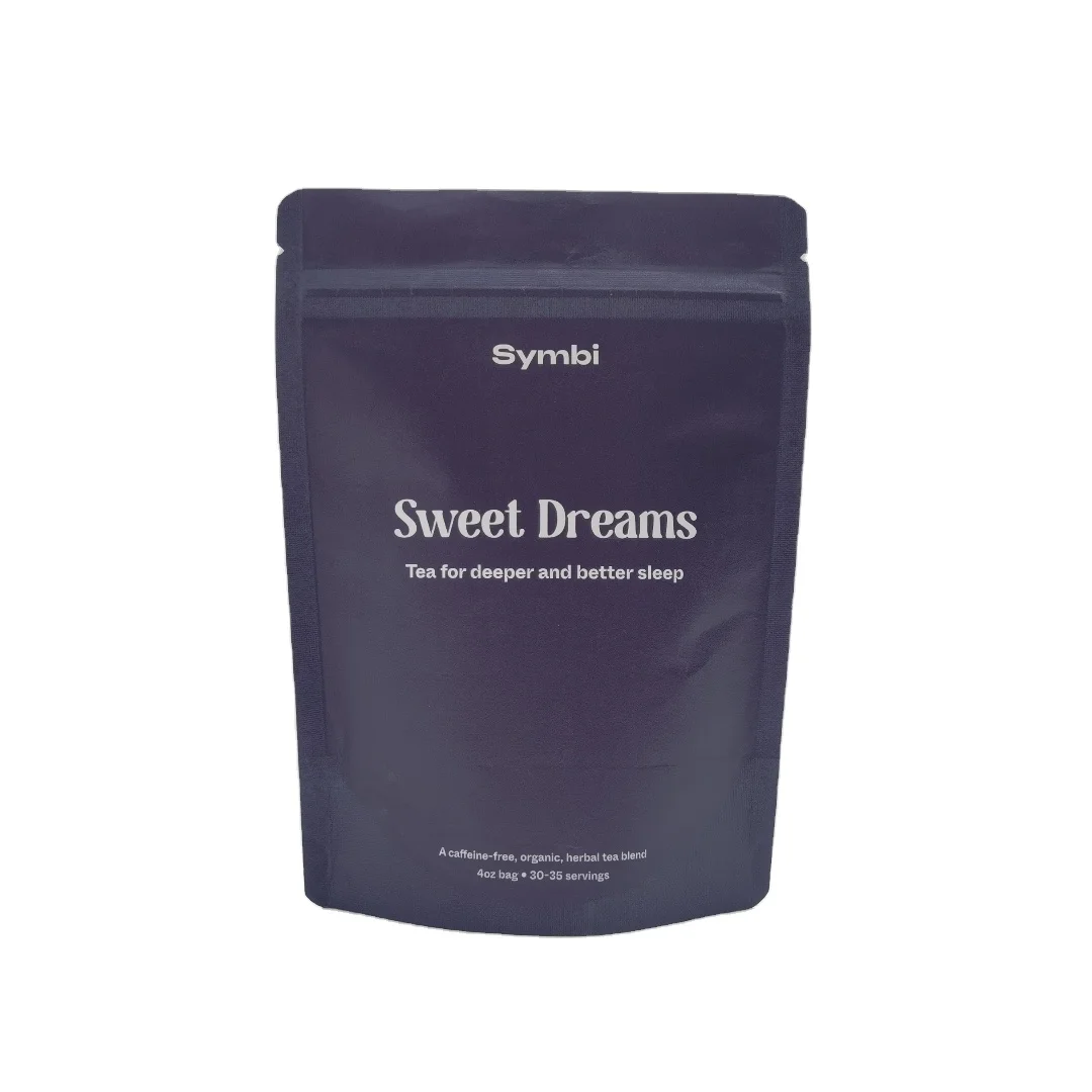 Bio ECO friendly Custom Resealable Ziplock Stand up Pouch C Tea Coffee Snack Packaging Food Kraft Paper PLA PBAT Bag