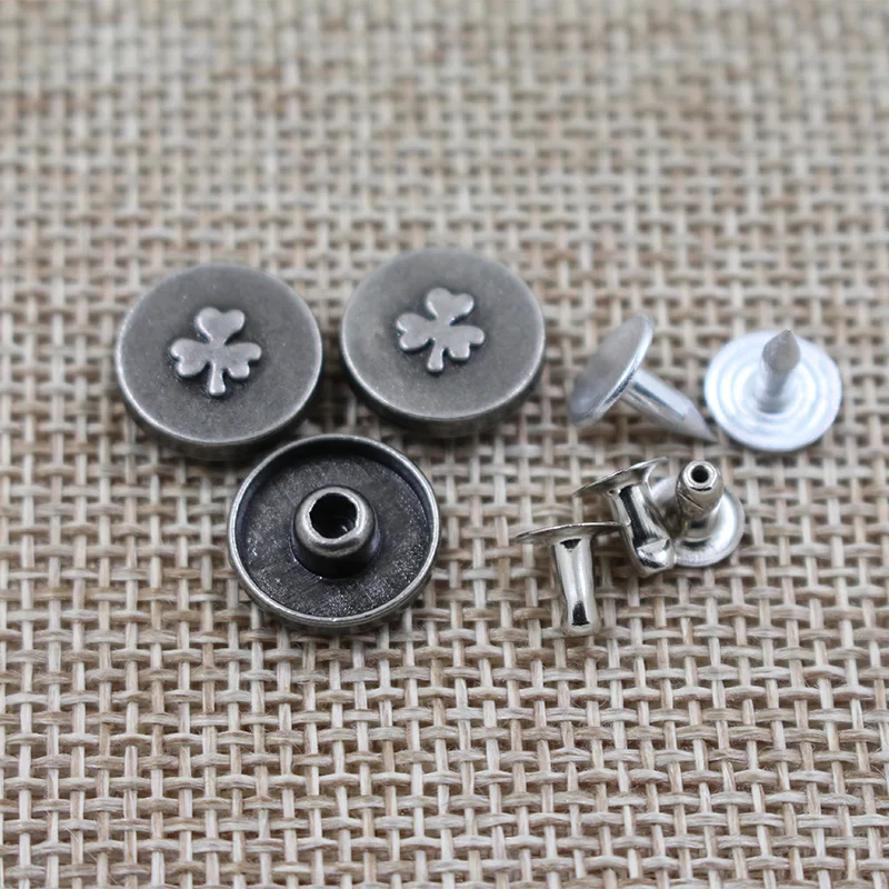 Factory Direct Supply antique flower pattern Metal Rivets for Leather Bags and jeans