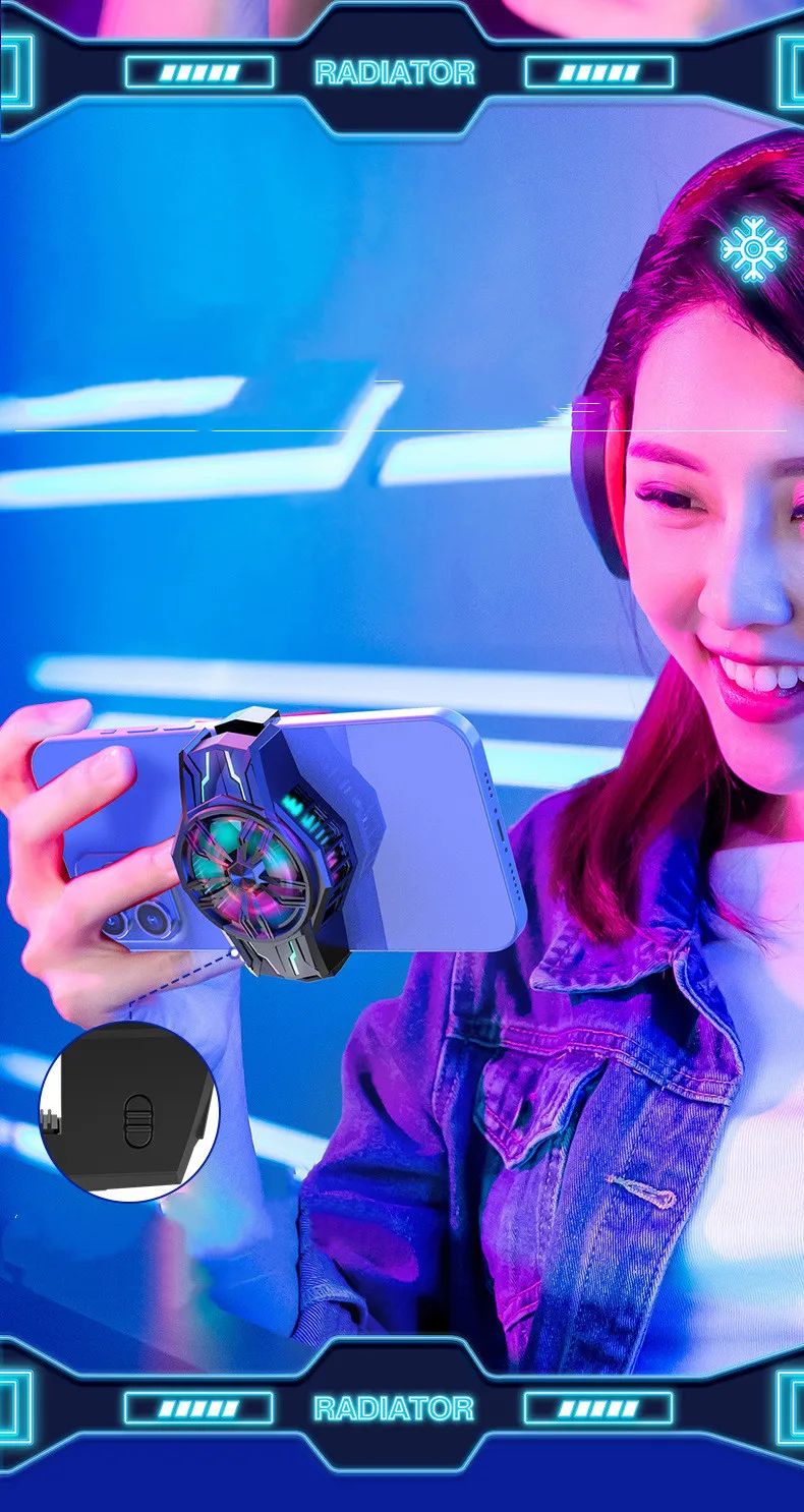 2022 New mobile phone radiator back clip semiconductor refrigeration cooling radiator frozen artifact phone radiator wholesale