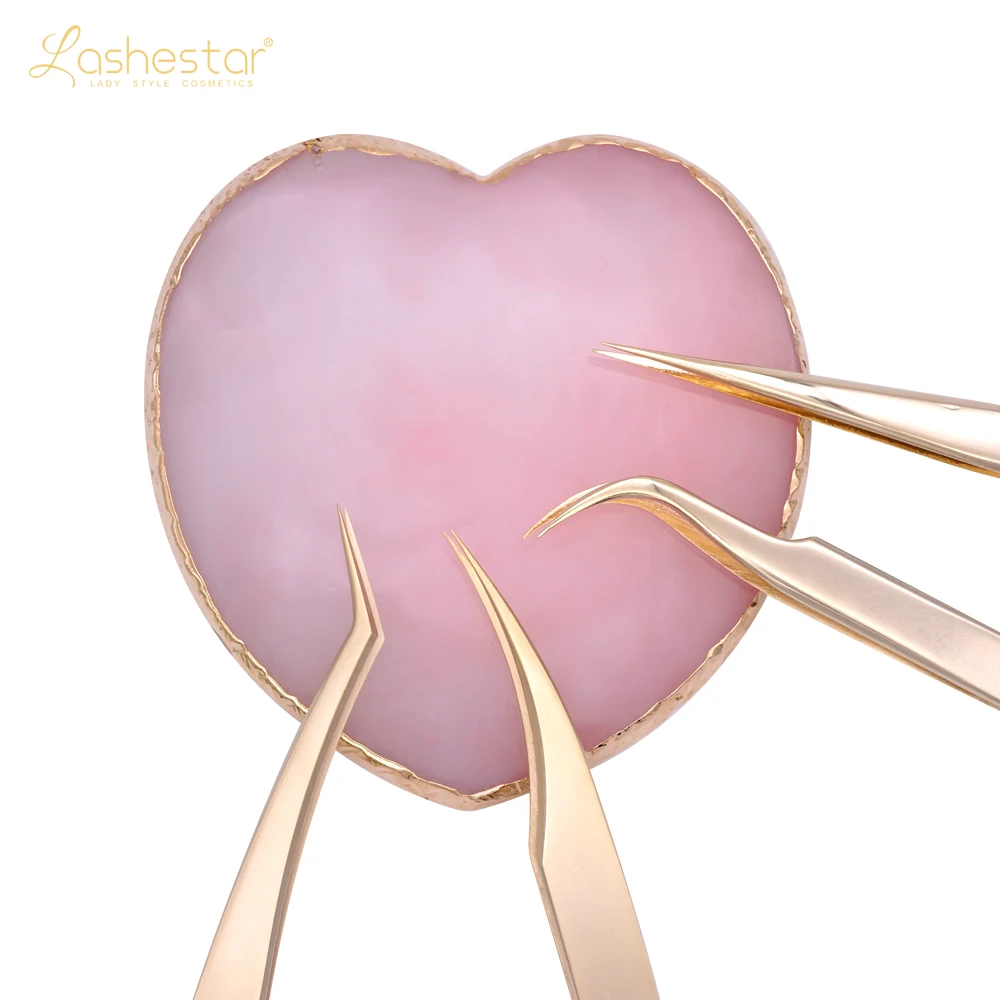 Lashestar Eyelash Extension Tweezers Makeup Stainless Steel Non-magnetic False Eyelash Tweezers OEM