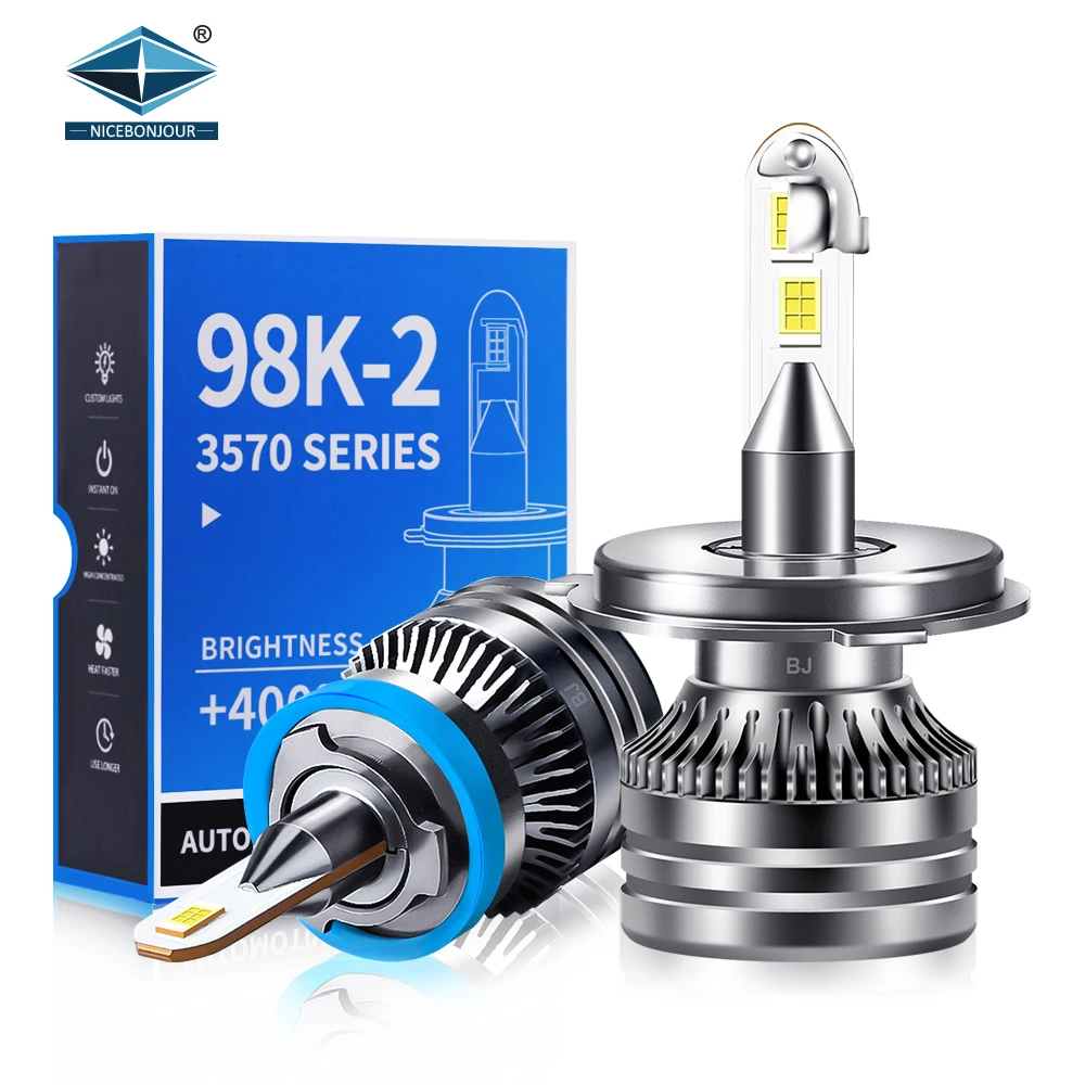 Auto Parts Led CSP 3570 Chip Led Head Light  H1 H3 H7 H11 H13 880 9005 9006 9007 Led Headlight Bulb H4