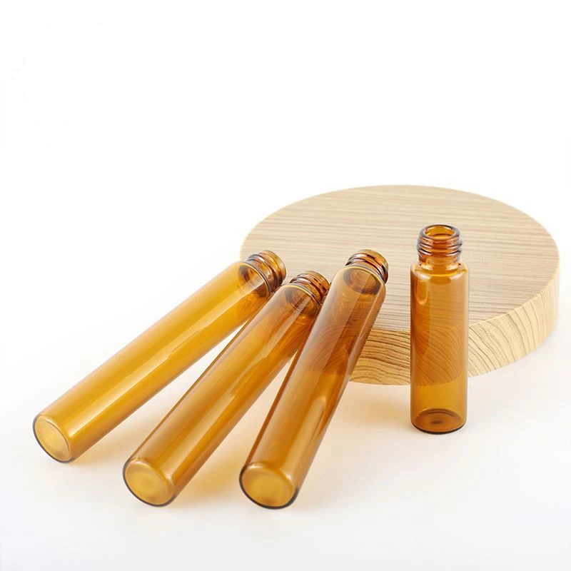Free sample empty amber 3ml 5ml 10ml glass essential oil roller bottles
