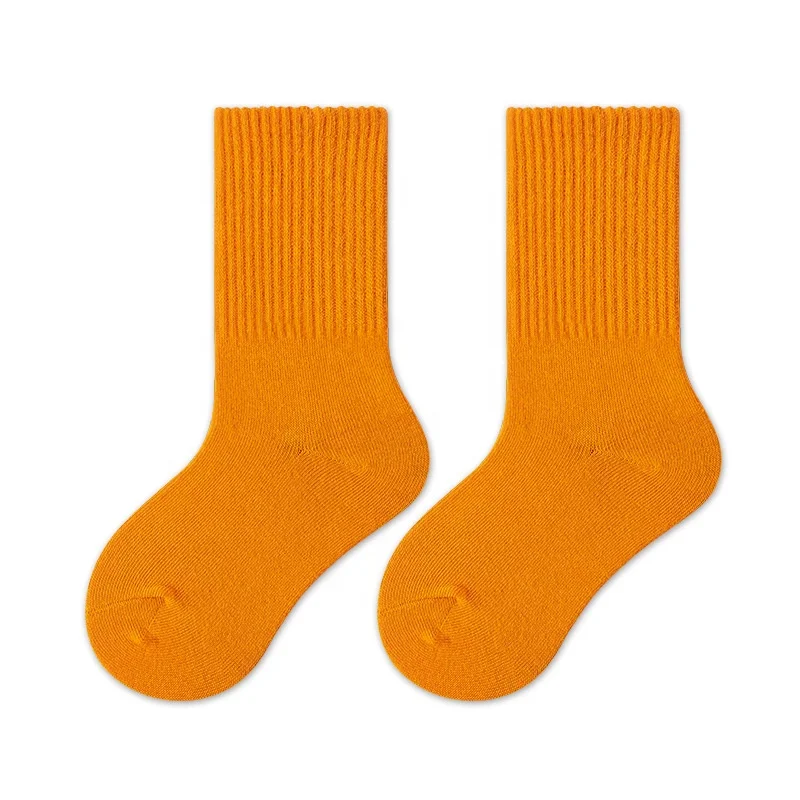 Wholesale Solid Colors Toddler Baby Cotton Kids Extra Long Slouch Socks Kids Birthday Socks for 0-12 Years Girls Boys