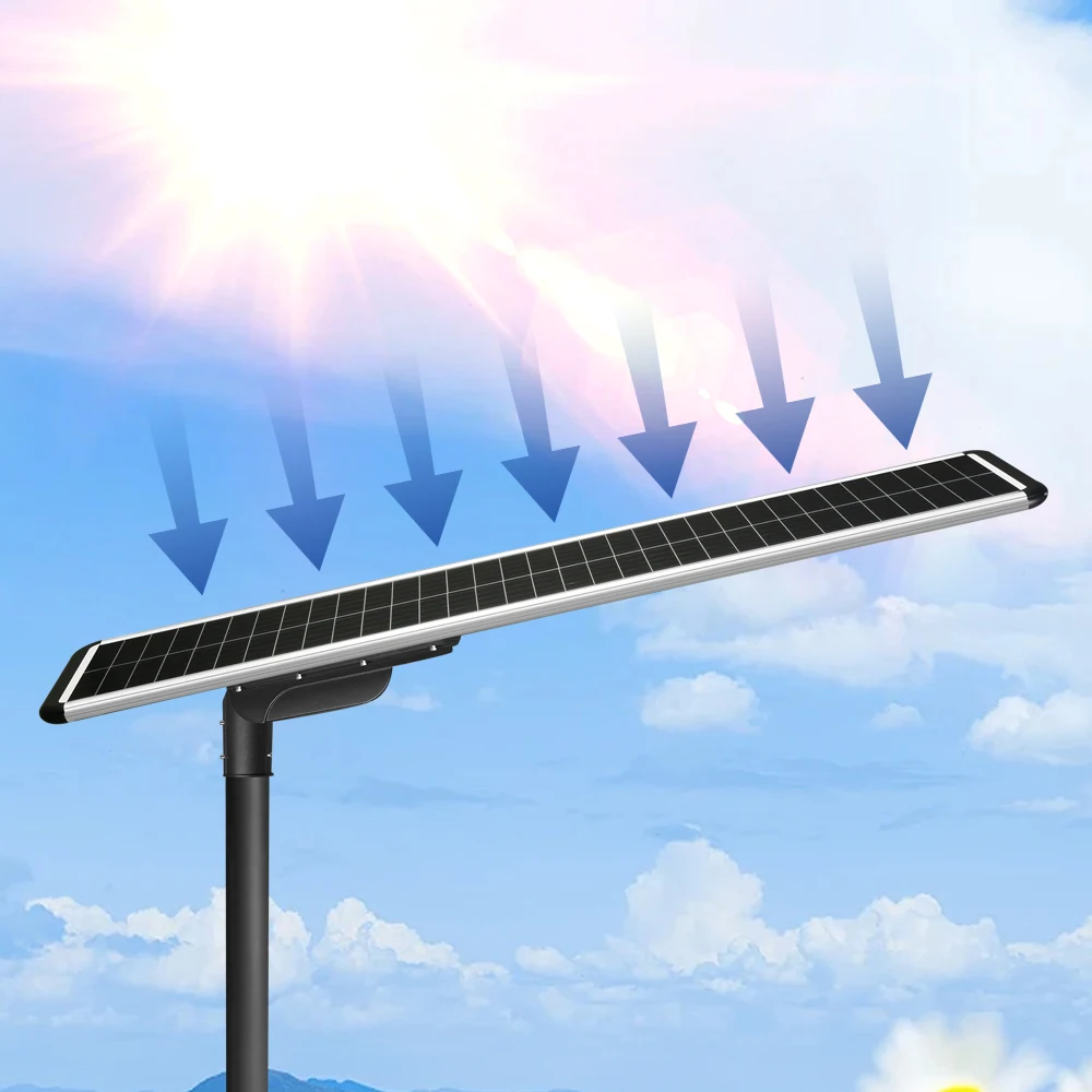 Integrated solar street light with adjustable bracket solar power street light