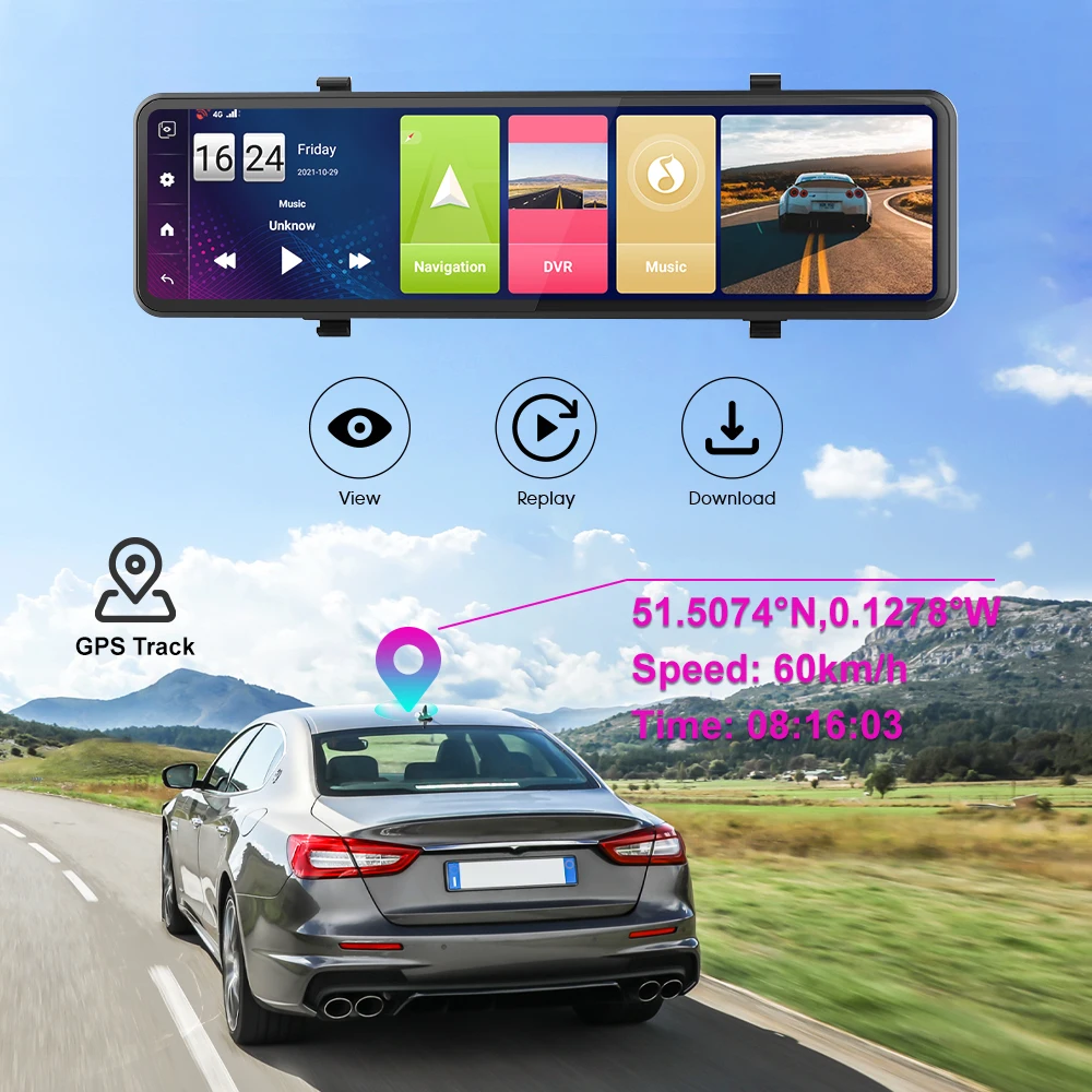 Автомобильный видеорегистратор Wi-Fi 1080P камера заднего вида ночное видение парковочный монитор широкоугольный 170