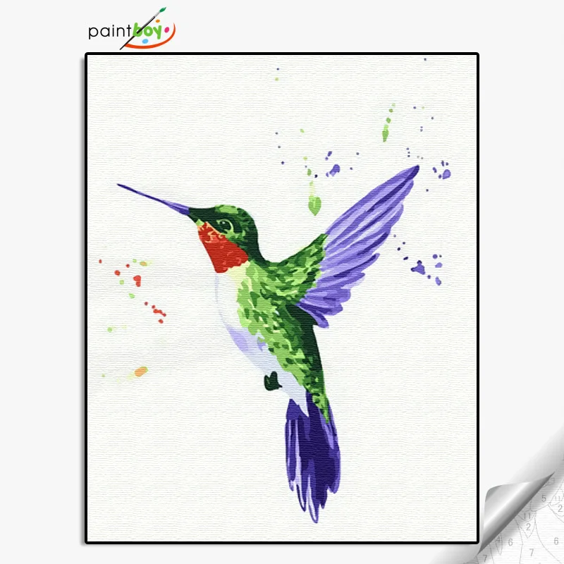 GX36512- 40*50 Wholesale painting paint by numbers for bird picture design decorations
