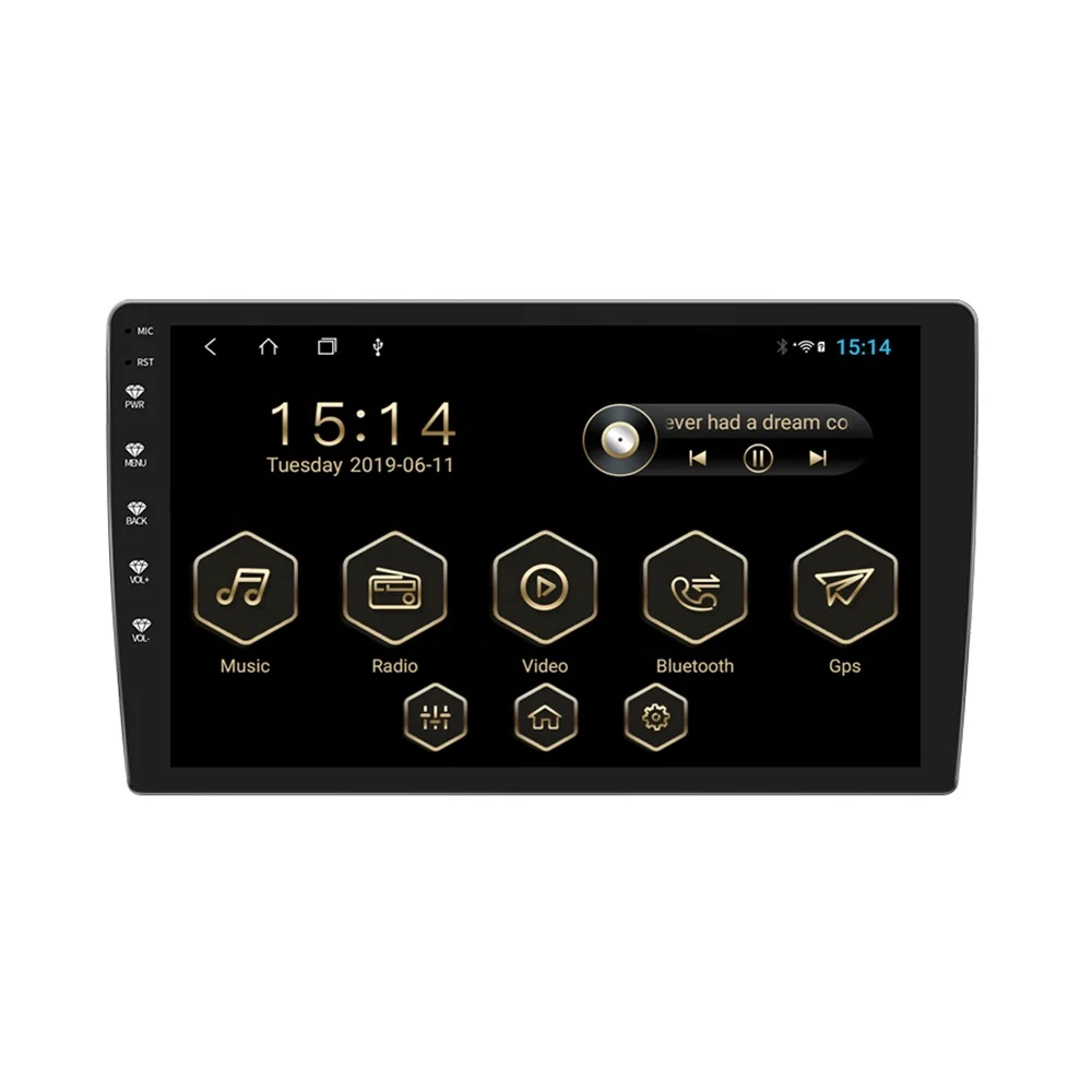 Touch Screen Rotatable Stereo Dvd Player Android Car Rotating Car Radio Universal 10.1 Inch 1 Din Mirror Link Android 9 1024*600