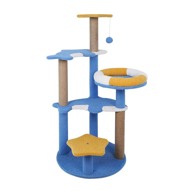 Wholesale manufacturer Cute scratcher cat tree grinding post  large interactive toys cat tree house