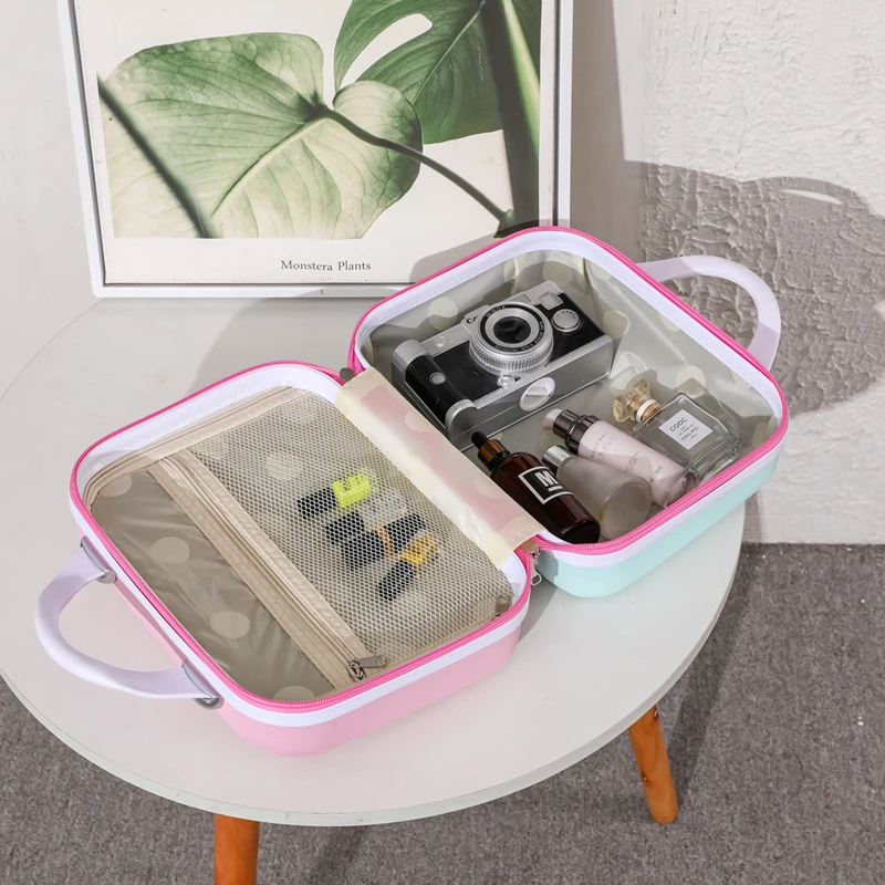 NEW Fashion Small Makeup Bags 14 Inch Girl Mini Case Travel  Woman Suitcase Custom Logo Hand luggage