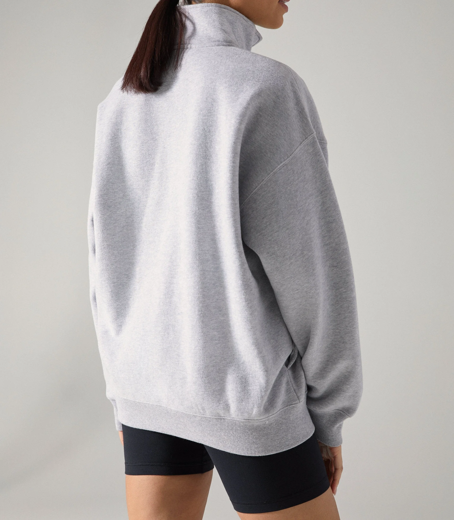 Customized Cotton Hot Sale Fleece half zip pullover 1/4 Zip Sweatshirt Blank Oversized Long Sleeve Sweatshirt Women Hoodie
