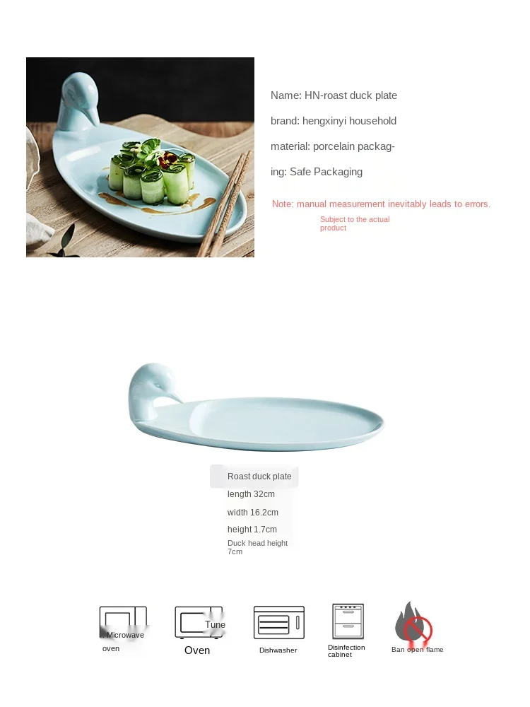 
11/5000 Chinese style is lovely duck modelling irregular ceramic plate modern irregular plates irregular snack plate 