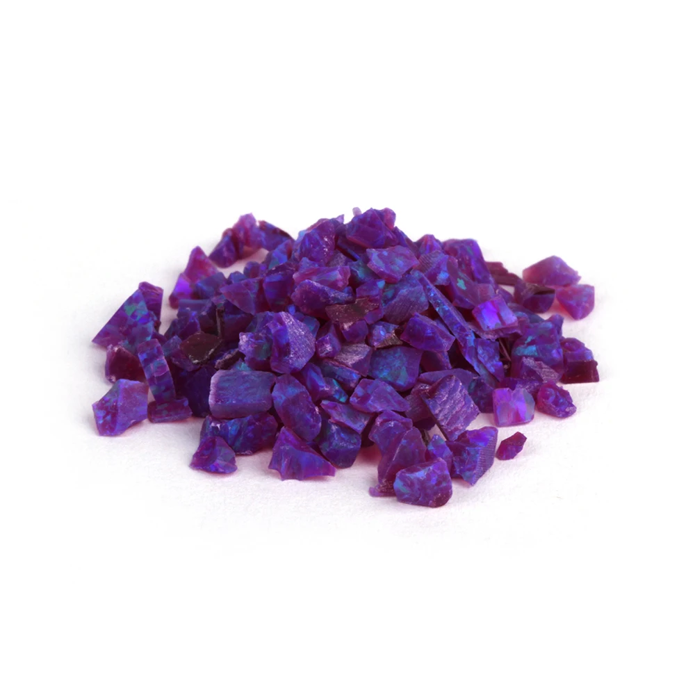 (MOQ 5 g each size each color) 2mm-3mm Different Colors Lab Created Crushed Opal, 92 colors Synthetic Opal Chips