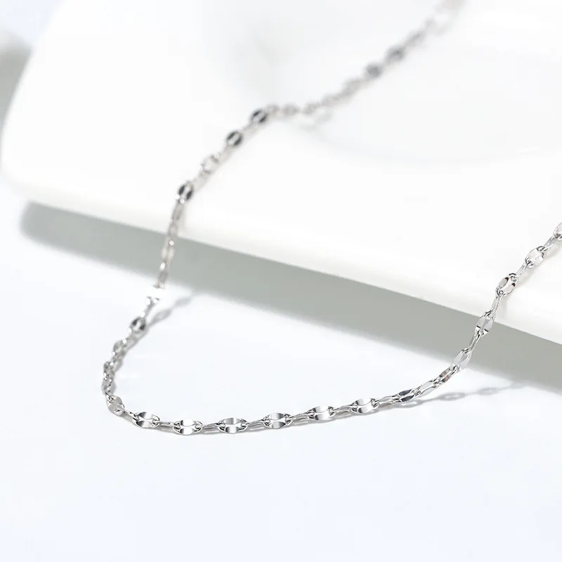925 sterling silver necklace tile twisted chain without pendants necklace