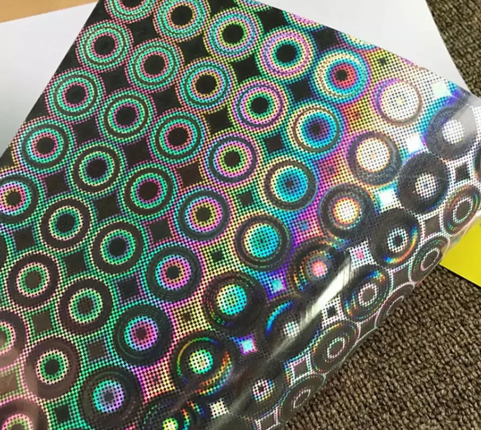 offset /silk/inkjet 3D  Hologram Rainbow PVC film for high quality business card IC ID card