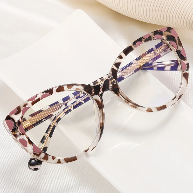 2023 New Brand Design Cateye TR Anti Blue Light Glasses Gaming  Eyewear  Computer Blue Light Blocking Glasses Custom Logo