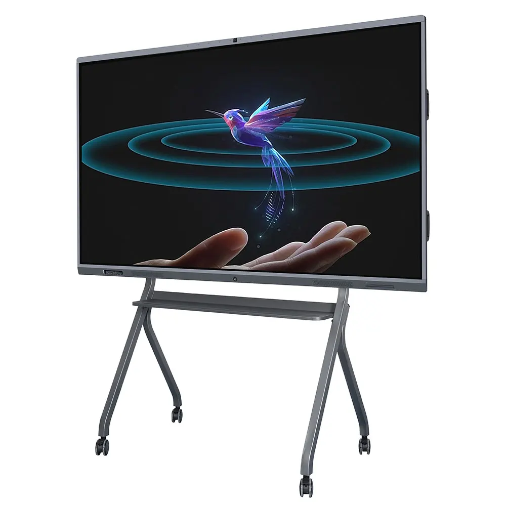 Conference 4k lcd ir interactive digital whiteboard with built in camera and mic