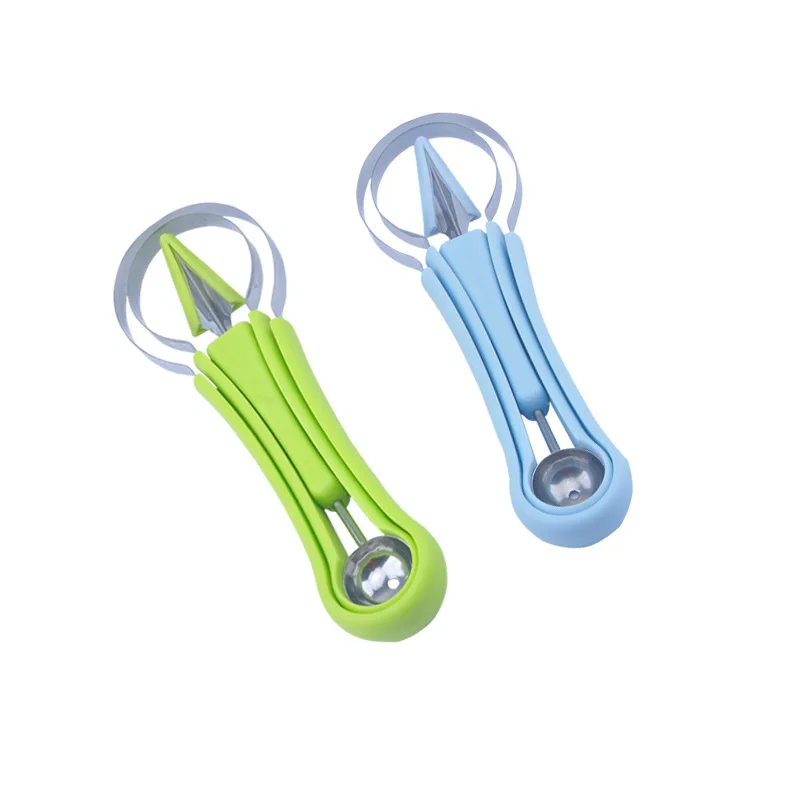 One Stop Shopping Professional 4 In 1 Stainless Steel Watermelon Cutter Fruit Carving Tools Set Melon Baller Scoop Set