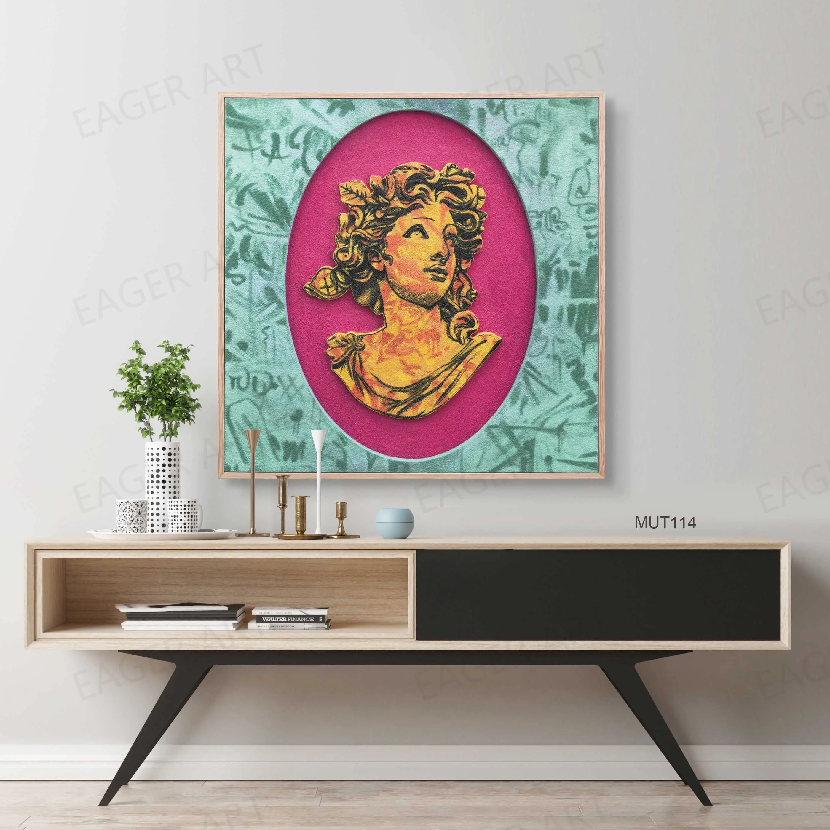 Multiple Layer Hand Painting Graffiti 3D Carving Pop Wall Art Pictures For Print On Board Painting For Home Living Room Decor