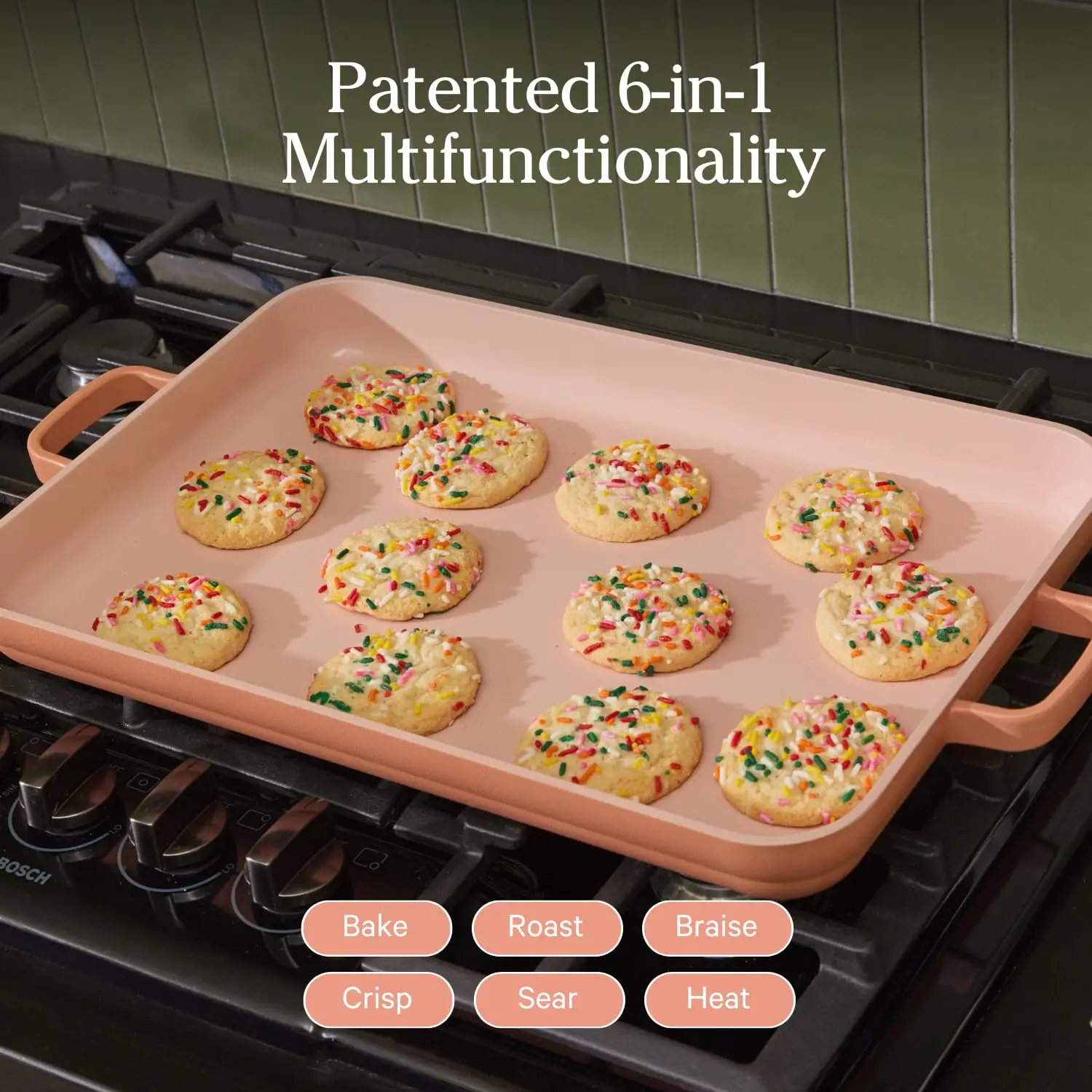 Ceramic Bakeware Set 4-Piece Stoneware Bakers Set with Oven Pan Bake Roast Griddle Baking Dish for Cooking Gift for Friends