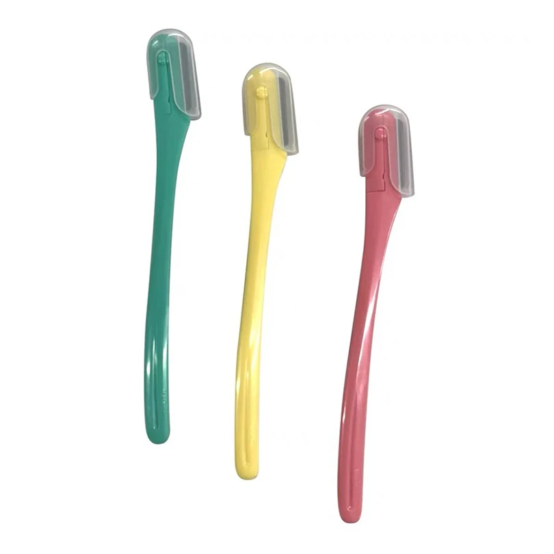 Customized various color disposable ladies face and eyebrow razors 6 pieces for woman