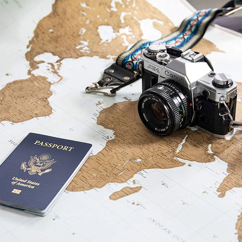 High Quality Precision 250g Coated Paper scratch world map gift