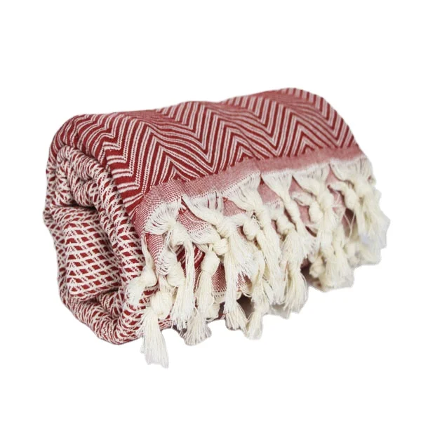 Свадебный подарок красное покрывало с рисунком из кирпича Турецкая мебель хлопка ручной работы очень мягкое большого размера