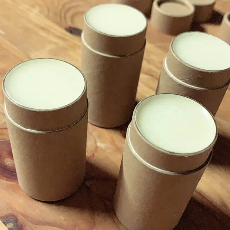 50 PCS/LOT Eco Friendly 40 ML Cardboard Deodorant Container Kraft 100% Biodegradable Paper Cardboard Cosmetic Push Up Tube