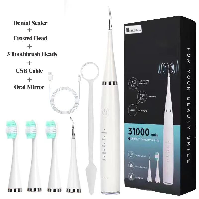 2023 Portable Wireless Rechargeable Dental Ultrasonic Scaler USB Gel Whitening Teeth Tool Tartar Calculus Tartar Remover