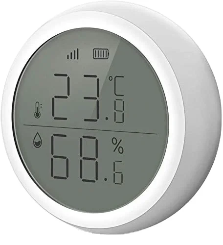 Smart Zigbee Temperature Humidity Sensor with Alerts & Data Export for Greenhouse Wine Cellar Baby Room Work with Gateway Hub