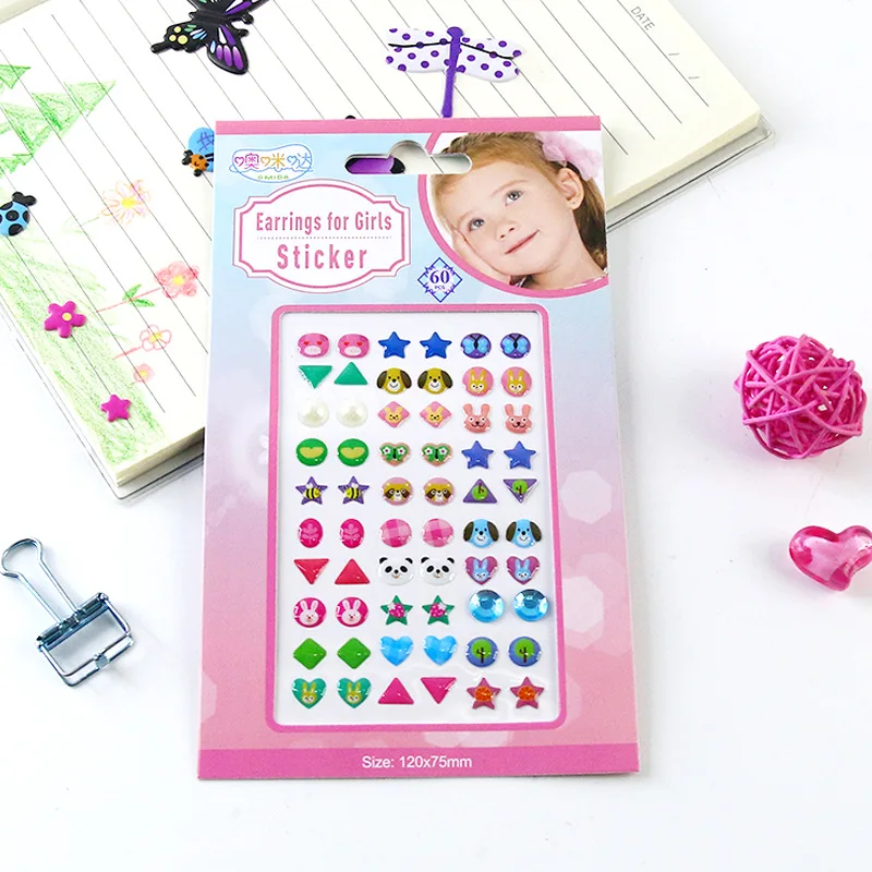 Fashion Epoxy sticker earring decoration for girls  DIY gem  nail sticker customize nail sticker
