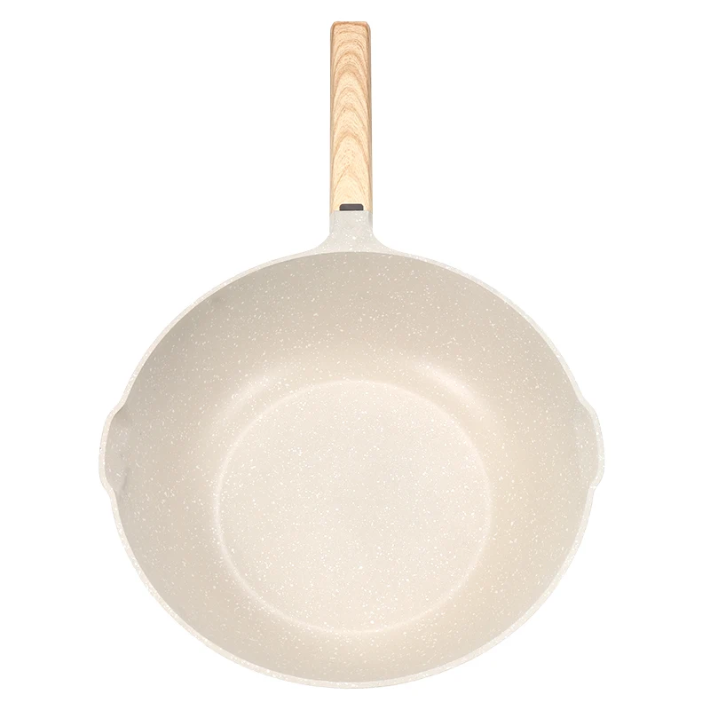 Chinese Supplier Professional Manufacture Wooden Handle Wok Wokpan