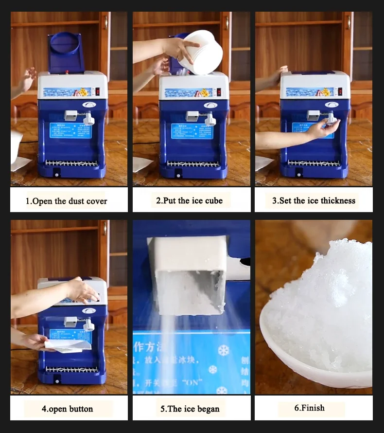 Heavy duty Electric ice shaver machine smash ice device ice crusher for juice shop use