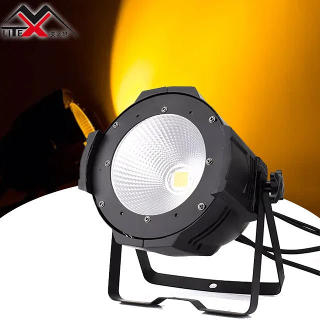 Professional dj high quality warm/cold white 100w cob led par light with barn door