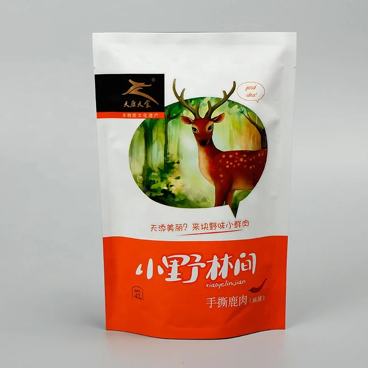 Custom Logo Printed Resealable Ziplock Aluminum Foil Mylar Stand Up Pouches Bags For Food Snack Packaging Pouch