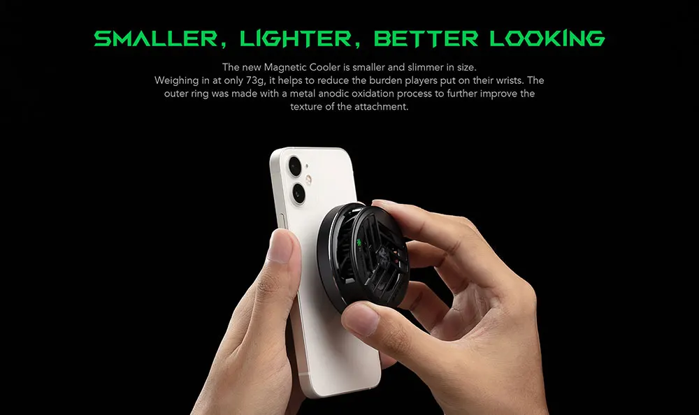 Original Black Shark Magnetic Cooler for Gaming Phone for iPhone 12/iPhone 13/Black Shark 4/Rog/Xiaomi/Poco F3/Switch/Pad Fast C