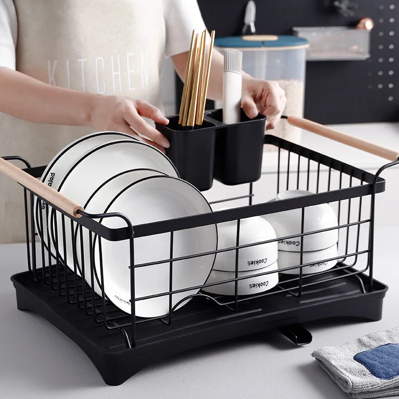 High Quality Kitchen Organizer Stainless Steel Single Layer Tableware Drying Rack Drain Dish Rack