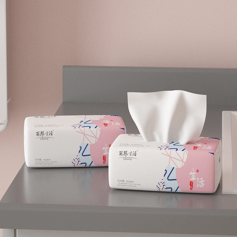 Cheap Price Face Towel Paper Soft Cotton Facial Tissue Paper for Home