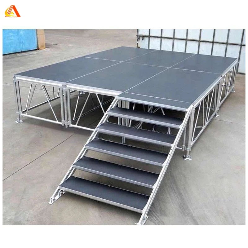 Factory price aluminum portable insertion stage heavy duty stage platform concert events truss stage system
