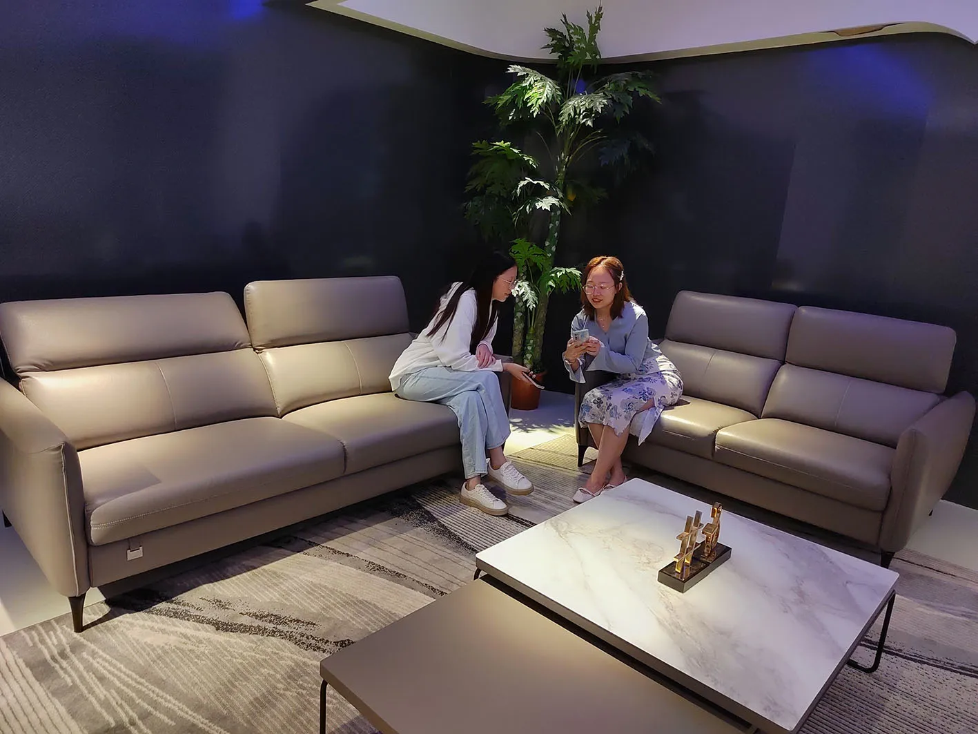 Sofa manufacturer modern simple luxury furniture 3+2+1 leisure brown and turquoise living room