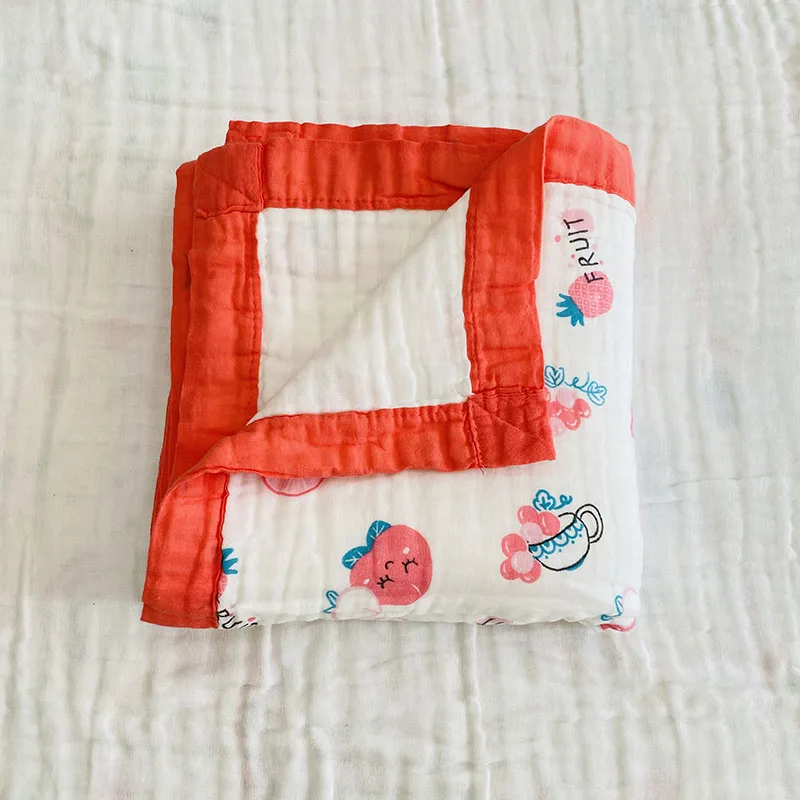 110*110cm 6 Layers Muslin Cotton Newborn Baby Blanket Children Kids Baby Nursery Sleeping Blankets
