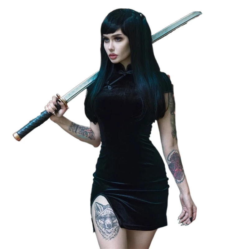 
Short Qipao Satin Cheongsam Dress Chinese Women S Floral Clothing Summer Ethnic OEM Customized Spring Style Pcs Color Autumn Age 