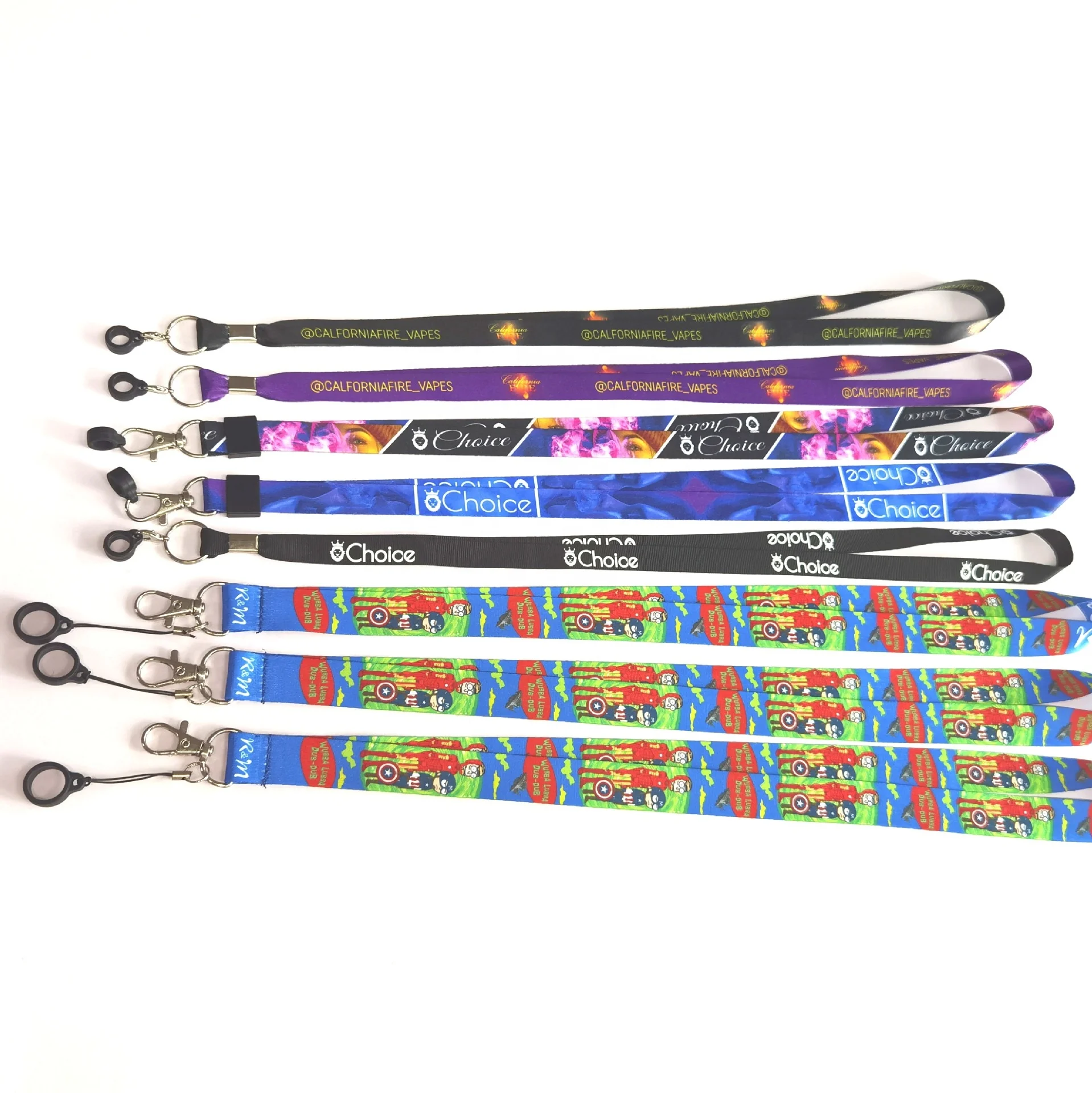 Custom vape lanyard with silicoen ring for vapen pen holder